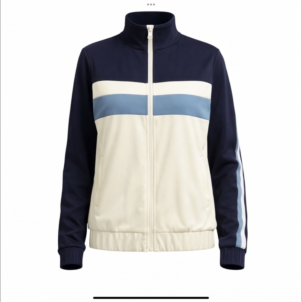 Zara Zip Front Colorblock Track Jacket Size Medium - Picture 2 of 16